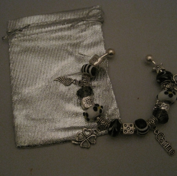 Handmade Silver Plated Charm Bracelet - Picture 2 of 4